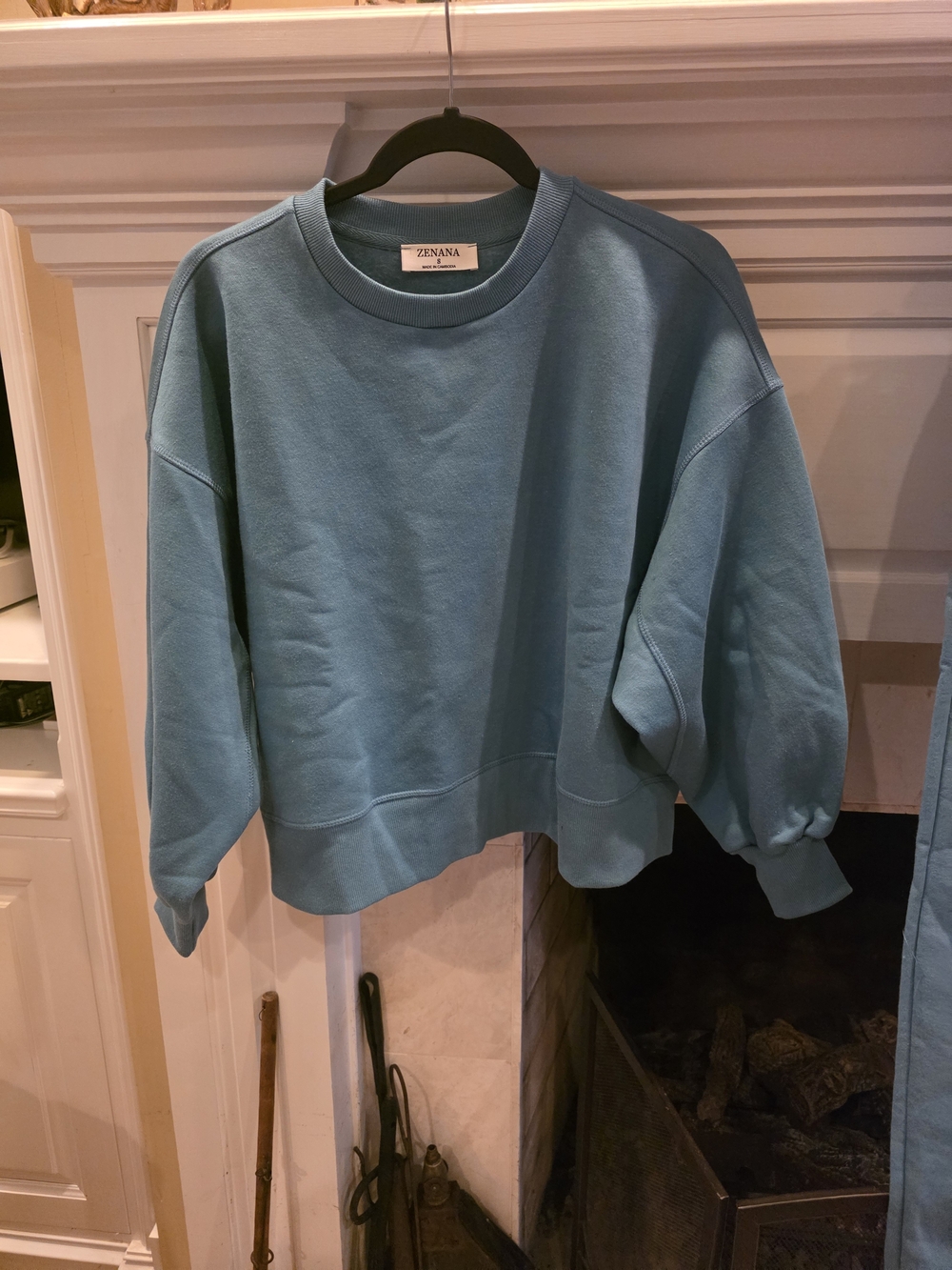 Zenana Outfitters Teal/slate Blue Cozy Sweatshirt & Joggers Set - Picture 2 of 7